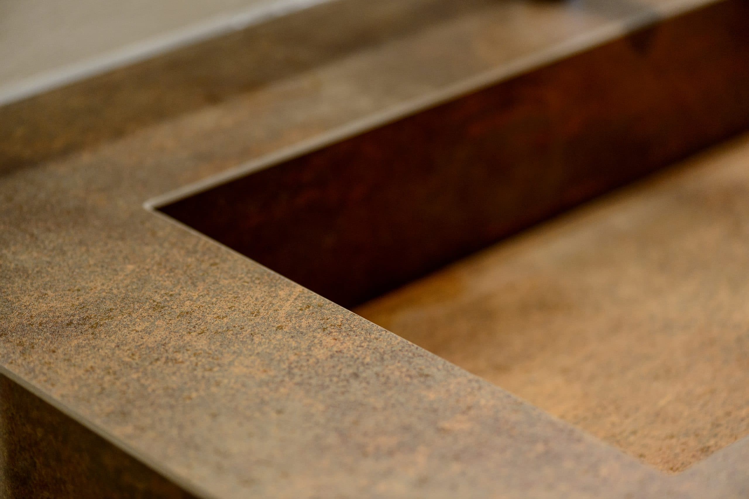 evier salle de bain effet rouille