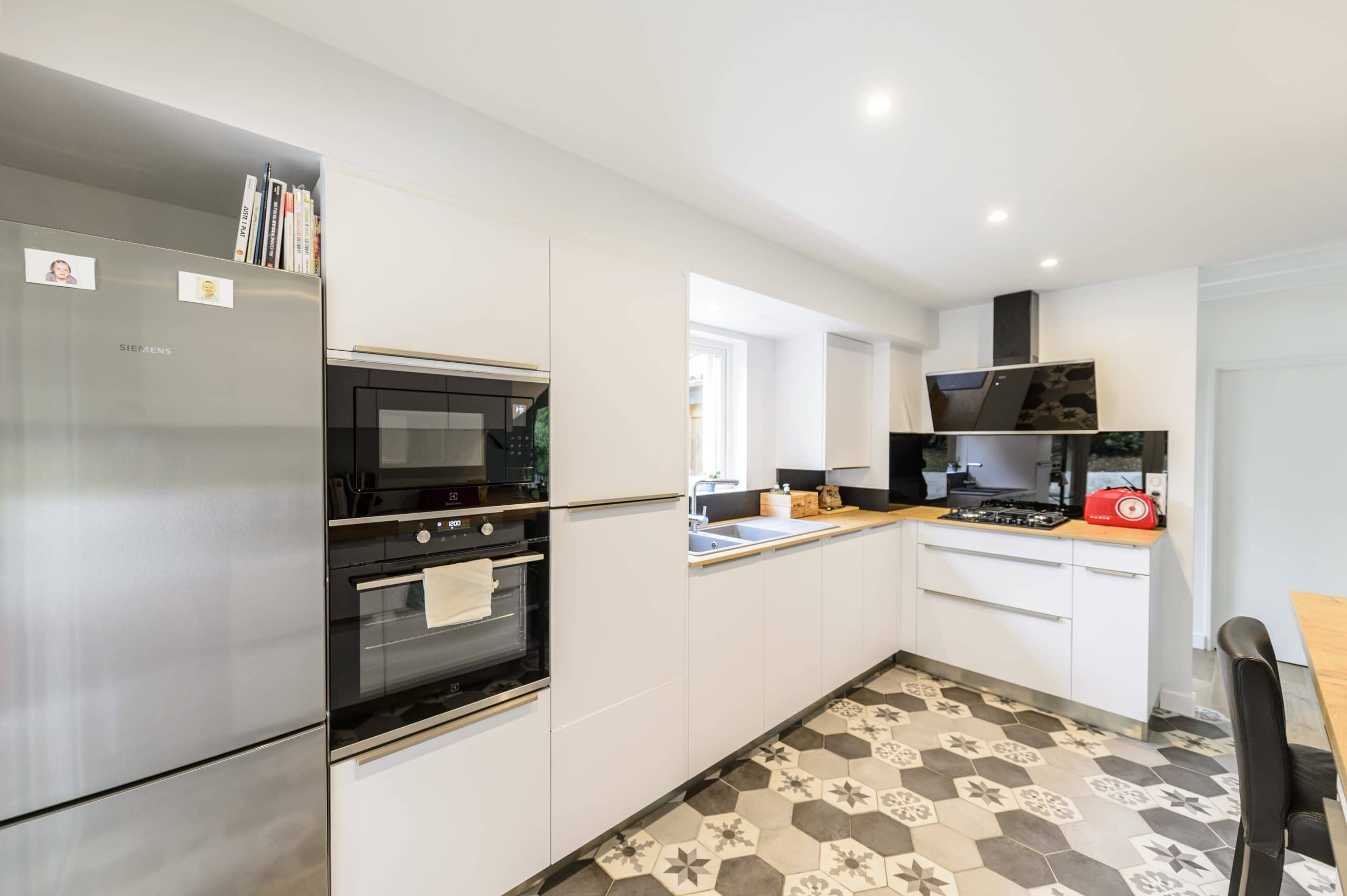 cuisine blanche et bois